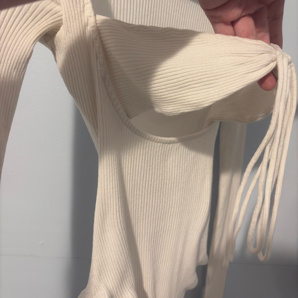 Princess Polly Ivory Ribbed Top - Picture 7 of 11